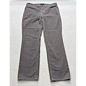 Talbots Flawless Five Pocket Gray Corduroy Pants Women's SZ 10 Classic Straight